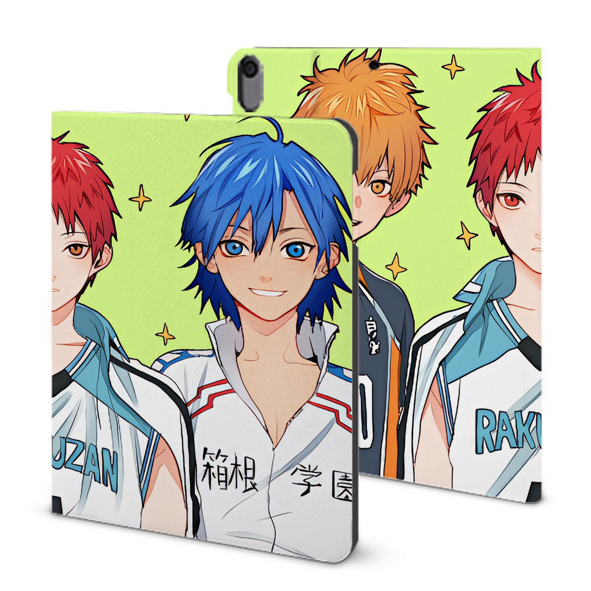 （画像用） ハイキュー!! Haikyu!! IPad ケース ブック型 PUレザー TPU 耐衝撃 軽量 薄型 ペン収納なし 全面保護 IPad 各モデル対応